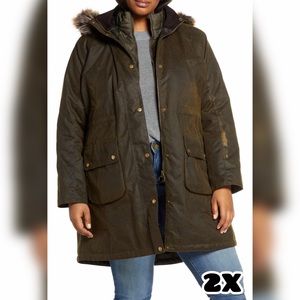 NEW Barbour Thrunton waxed coat (plus) 2X